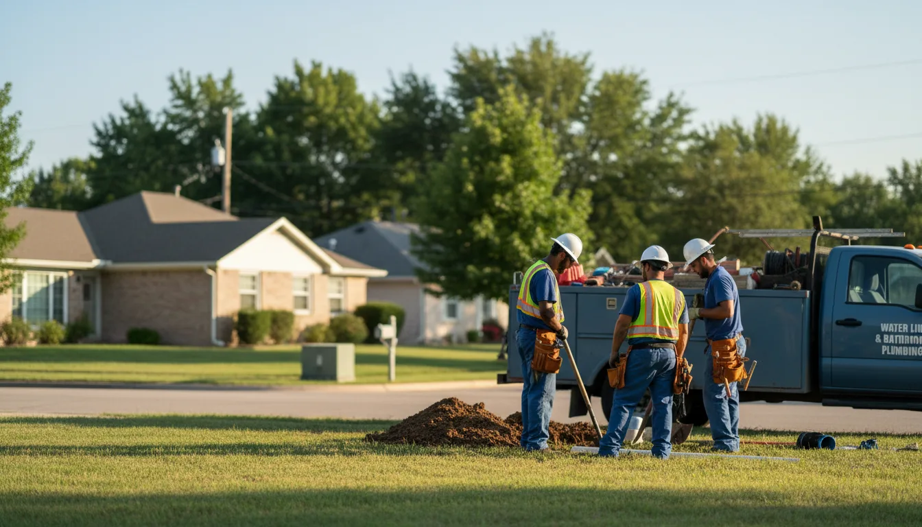 Residential water line and bathroom plumbing service in Saint Paul, IN